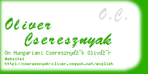 oliver cseresznyak business card